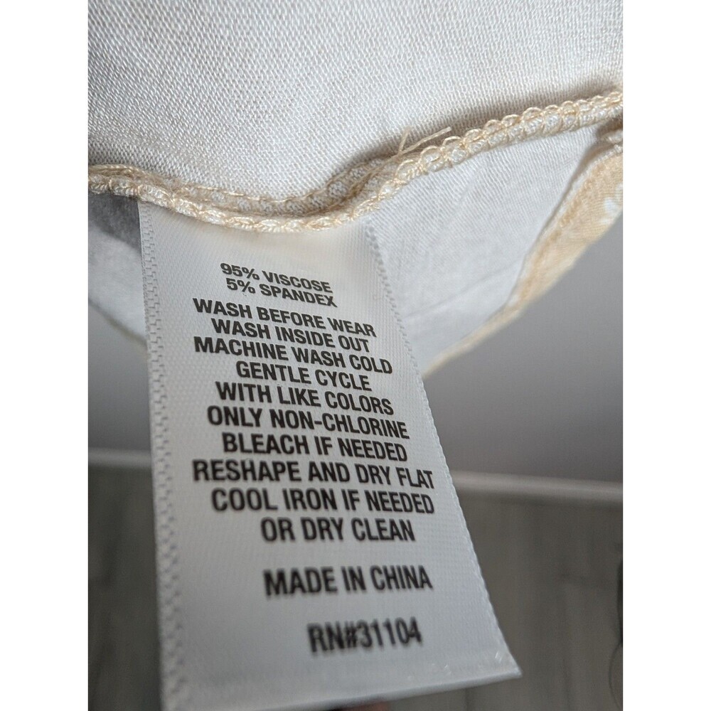 NWT Wonderly Dress Beige Floral‎ Collared Size S 182 - Picture 5 of 8